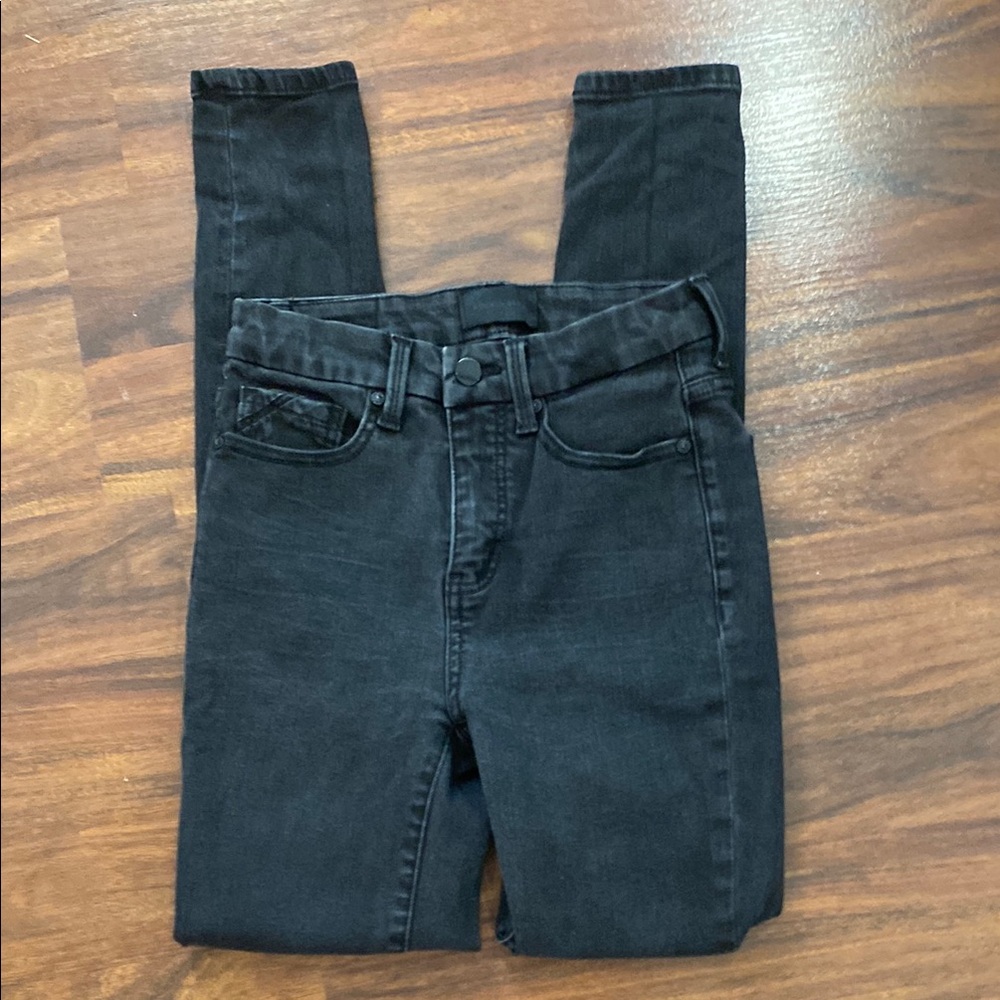 Buckle Black Skinny Jeans - Women's Stretch Denim